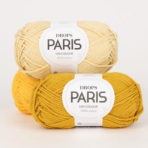 DROPS Paris 100% Cotton Aran Weight Yarn, Soft Natural Crochet  Yarn - 50g 82 Yards
