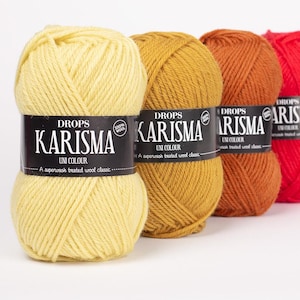 Filato di lana superlavabile di peso DK Drops Karisma