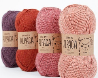 Alpaca yarn, Sock yarn, Knitting wool, Natural fiber yarn, Alpaca wool yarn, Alpaca fiber, Drops Alpaca, Sport weight yarn, Superfine alpaca