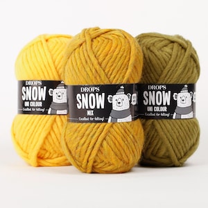 Chunky wool yarn - Big yarn - Bulky yarn - DROPS SNOW - ESKIMO - Felting yarn - Winter yarn - Knitting yarn - Crochet yarn - Feltable yarn