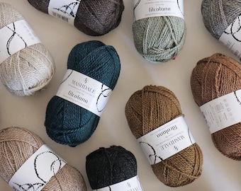 Filcolana MASHDALE - Corriedale & Masham Wool - Rustic Melange DK Yarn - 125m 50g - British Spun