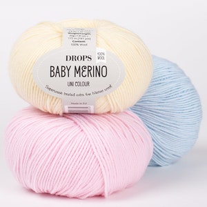Superwash merino wool DROPS Baby Merino sport weight yarn