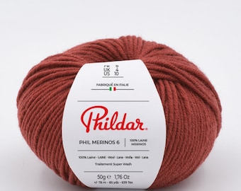 Phildar Merinos 6 100% Merino Wool Yarn – Soft, Machine Washable Aran Weight