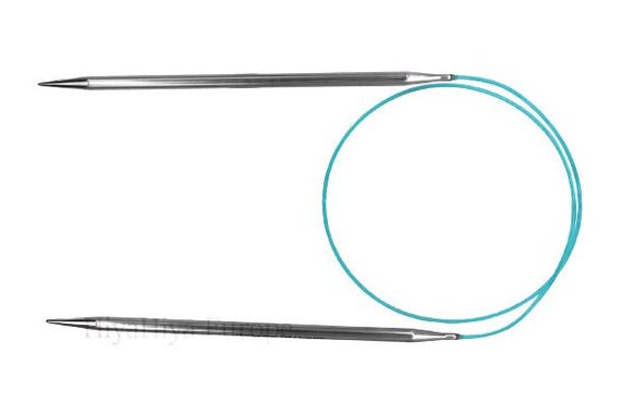 Agujas De Tejer Circulares HiyaHiya SHARP 32 – Acero Inoxidable, Tamaño A Elegir, Para Tejedoras Exigentes