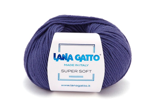 Lana Gatto SUPER SOFT Merino Wool Yarn Dk/light Worsted Weight Yarn 50g 125  M Soft Wool Yarn Yarn for Babies 