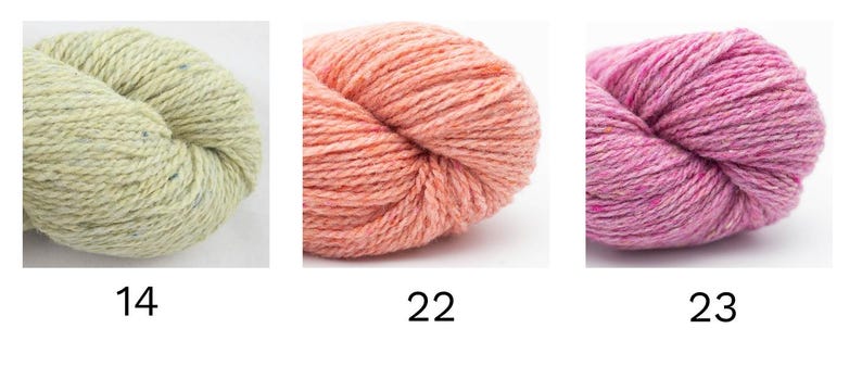 BC Garn LOCH LOMOND Gots Organic tweed wool by 50 grams 150 meters (164 yards) Light worsted weight yarn 22 Salmon