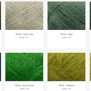 Hilo de encaje de seda Filcolana TILIA Kid Mohair, 25 g, 230 yardas imagen 8