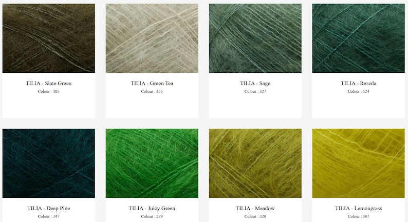 Hilo de encaje de seda Filcolana TILIA Kid Mohair, 25 g, 230 yardas imagen 8