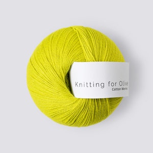 BAUMWOLLE MERINO Strickgarn für Olivgrün Merinowolle und Baumwollgarn - 50 g / 250 m Fingering Garnstärke