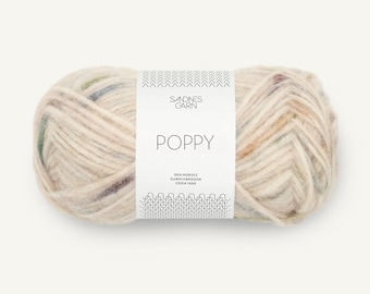 Sandnes Garn POPPY hilo de tubo de alpaca y algodón superfino para tejer 50 gramos 110 metros (120 yardas) Hilo de peso voluminoso