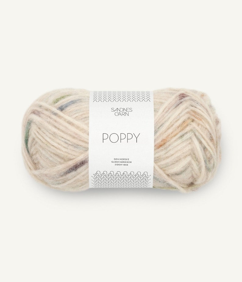 Sandnes Garn POPPY superfine alpaca and cotton tube yarn for knitting 50 grams 110 meters 120 yards Bulky weight yarn image 1