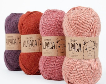 Alpaca yarn, Sock yarn, Knitting wool, Natural fiber yarn, Alpaca wool yarn, Alpaca fiber, Drops Alpaca, Sport weight yarn, Superfine alpaca