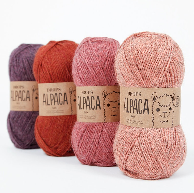 Alpaca garen, Sock garen, Breiwol, Natuurlijk vezelgaren, Alpaca wolgaren, Alpaca vezel, Drops Alpaca, Sportgewicht garen, Superfijne alpaca afbeelding 1