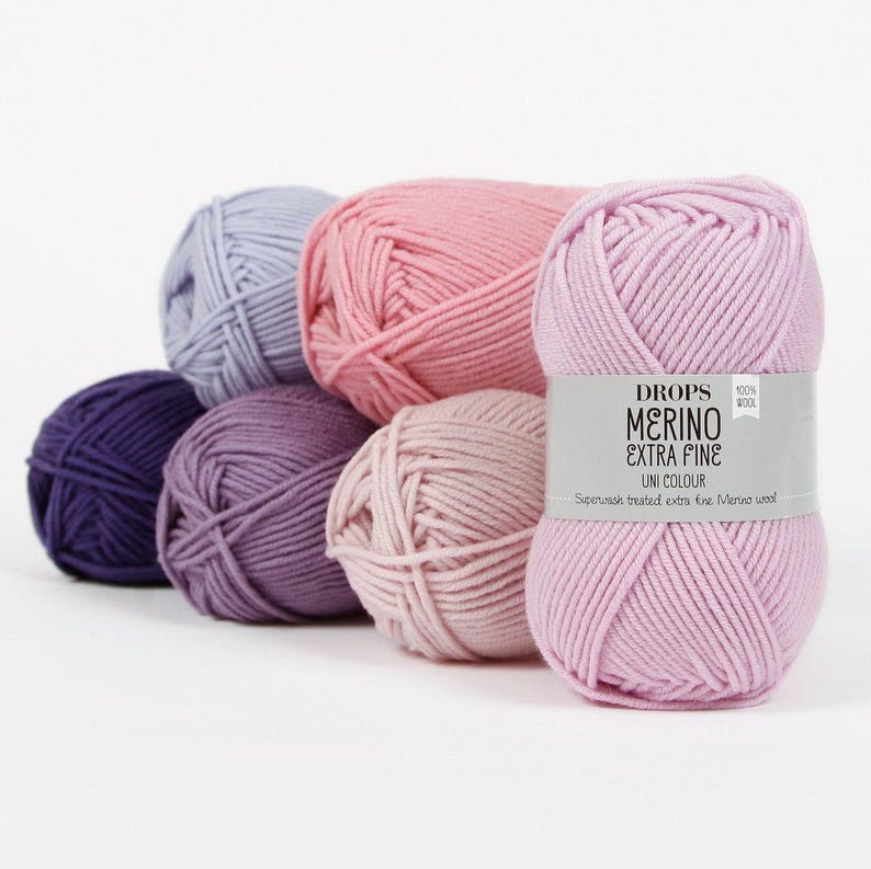 Superwash Merino Wool Yarn Drops Merino EXTRA FINE – DK Weight, Gentle Skin Knitting Yarn image 12