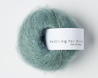 Knitting for Olive SOFT SILK MOHAIR yarn 25 g 225 m Kid mohair lace yarn Mohair silk yarn for knitting (Listing for colors from A to R)