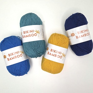 Hilo BIKINI BAMBOO de Tropical Lane, hilo elástico para trajes de baño, hilo de lycra elástico para crochet de verano