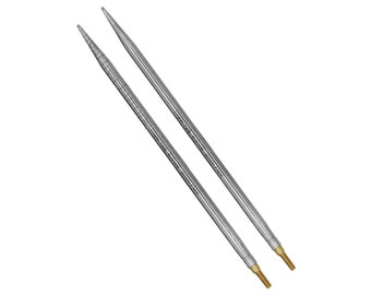 Puntas de aguja de tejer intercambiables HiyaHiya STEEL 5'' - Agujas de acero inoxidable para tejer - Puntas intercambiables