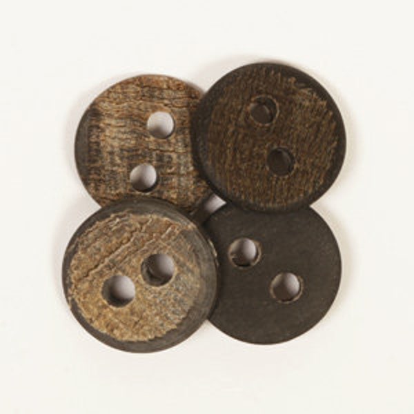 Buffalo horn buttons - Two hole buttons for sewing - Natural buttons - Coat buttons - Round buttons 20 mm or 25 mm  | Quantity 1 piece