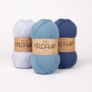 Alpaca and Wool yarn DROPS FLORA Yarn for knitting Sock yarn Crochet yarn Thin yarn Wool blend yarn image 6