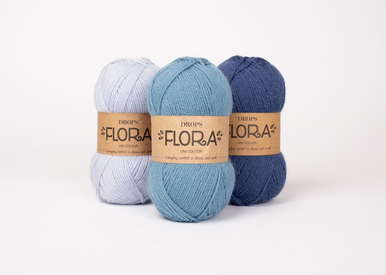 Alpaca and Wool yarn DROPS FLORA Yarn for knitting Sock yarn Crochet yarn Thin yarn Wool blend yarn image 6