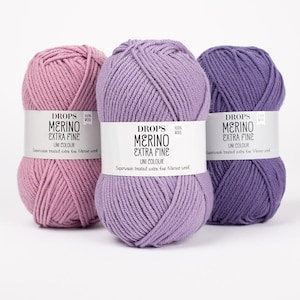 Superwash Merino Wool Yarn Drops Merino EXTRA FINE – DK Weight, Gentle Skin Knitting Yarn image 11