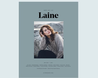 Laine Magazine nummer 9 - 2019 herfst/winter 2020 - 13 breipatronen in het Engels