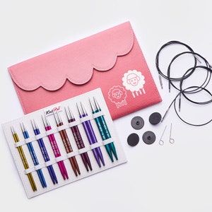 Zing 5 inches Interchangeable knitting needles set - Size US4-US11/3.5mm-8.00mm - KnitPro Zing Deluxe Interchangeable needle set - 8 pairs