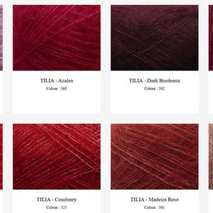 Hilo de encaje de seda Filcolana TILIA Kid Mohair, 25 g, 230 yardas imagen 5