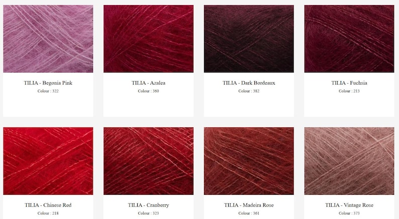 Hilo de encaje de seda Filcolana TILIA Kid Mohair, 25 g, 230 yardas imagen 5