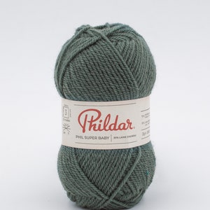 Filato di lana per bambini Sport Weight Yarn Phildar SUPER BABY - Miscela di lana d'agnello e acrilico - Filato di lana per maglieria 0,8 oz 117 iarde per gomitolo