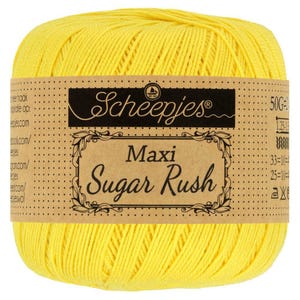 Hilo de algodón para crochet, hilo de algodón mercerizado scheepjes maxi sugar rush, hilo de crochet tamaño 10 para hacer encaje, 50 gramos bolas 280 m imagen 10