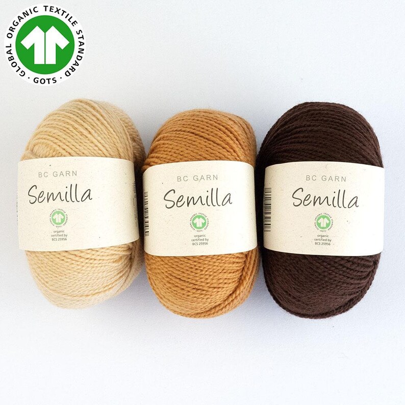 BC Garn SEMILLA Organic wool yarn 50 grams 160 meters (175 yards) Sport weight yarn image 12