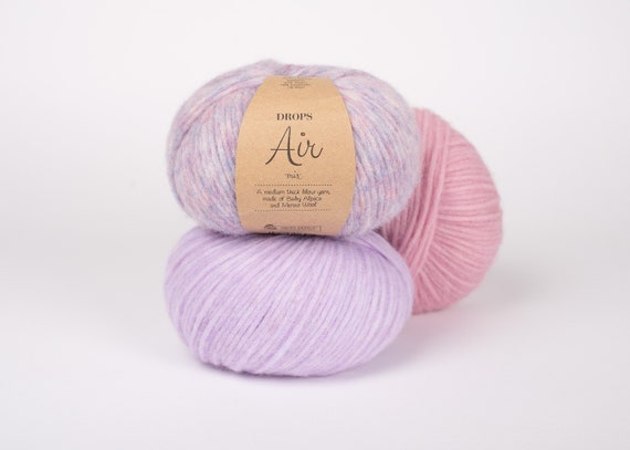 DROPS Air, Knitting Yarn, Aran Yarn, Worsted Yarn, Drops Yarn, 50