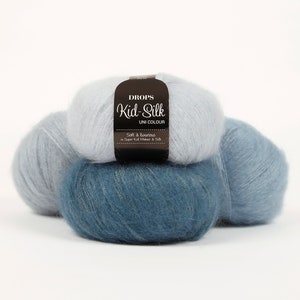 Mohairgarn, Kid Mohair, DROPS Kid-Silk, , Mohair Seidengarn, Strickgarn, Garn zum Stricken, Wollgarn, Super Kid Mohair Bild 10