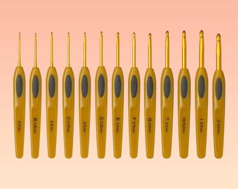 Clover (japan) soft grip individual crochet hooks - ergonomic crochet hooks - soft grip hook - crochet gift - crochet tools