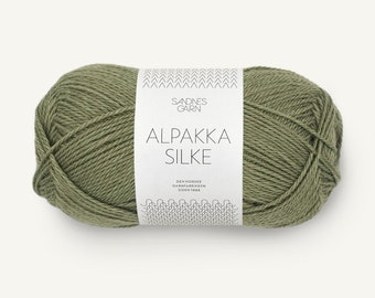 Sandnes Garn ALPAKKA SILKE Alpaca and Silk yarn 50 grams 200 meters (218 yards) Sock weight yarn