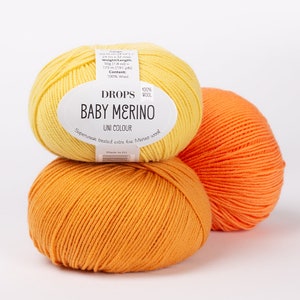 Filato di lana merino superwash Filato per bambino Filato in fibra naturale Filato di peso sportivo Lana morbida Filato per maglieria Filato per coperta immagine 1