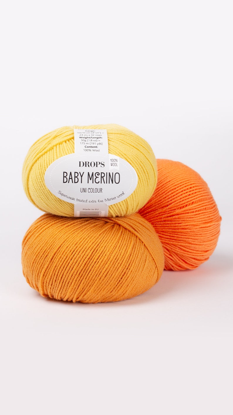 Superwash merino wool yarn Yarn for baby Natural fiber yarn Sport weight yarn Soft wool Knitting yarn Yarn for blanket image 1