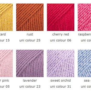 Hilo de lana Drops COTTON MERINO Superwash – Grosor DK Worsted, 50 g, 120 yardas imagen 4