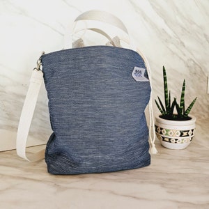 Handmade bag for knitter - Knitting project bag - Crochet project bag - Yarn tote - Project storage bag - Travel knitting bag