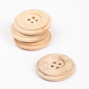 Boutons en bois - Boutons en bois naturel - Boutons en bois de hêtre pour vêtements bébé - Boutons pour pulls - Boutons en bois 15-20-25 mm | Quantité 1 bouton