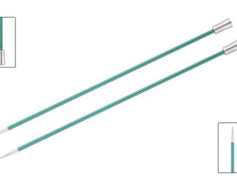 Knitting needles 35 cm 14 in Single point needles - Needles for knitting - KnitPro ZING - Metal needles - Knit Pro Zing Needles