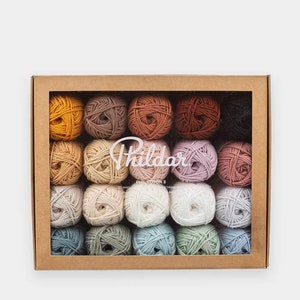 Baumwollgarn für Amigurumi PHILDAR COTON 3 mini, 20 Stränge x 25 g, Baby Garn, Sommergarn, weiches Baumwollgarn
