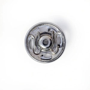 Sew-on snap fasteners Prym for clothes - Brass snaps in silver color - 11 mm | Pack of 12 units