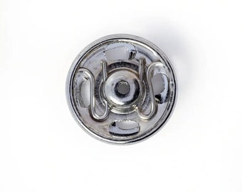 Sew-on snap fasteners Prym for clothes - Brass snaps in silver color - 11 mm | Pack of 12 units