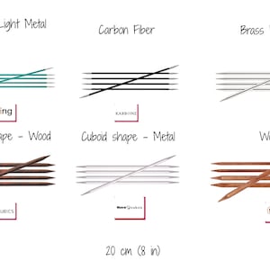 Double pointed knitting needles 20 cm 8 in-Knitting tools-Needles-Knitting accessories-Sock needles-KnitPro double pointed needle-DPN needle
