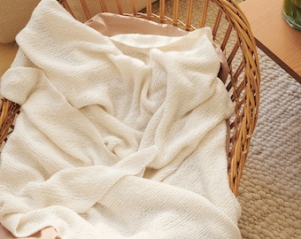 Sandnes Garn pattern BLANKET in RIDGES Single printed pattern 2406 No. 1 EN available only with Sandnes Garn yarn (read descr)