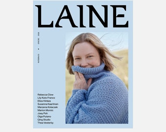 Knitting book LAINE issue 20 WATERWAYS in English (Spring 2024) 10 beautiful knitting patterns as well as interesting articles