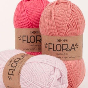Fio de lã de alpaca DROPS Flora – Espessura Fingering, 50g 230 jardas imagem 12