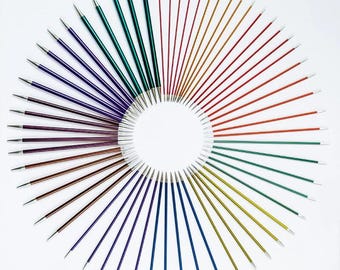 Agujas de tejer de doble punta Knitpro Zing: agujas metálicas de colores (juego de 5)